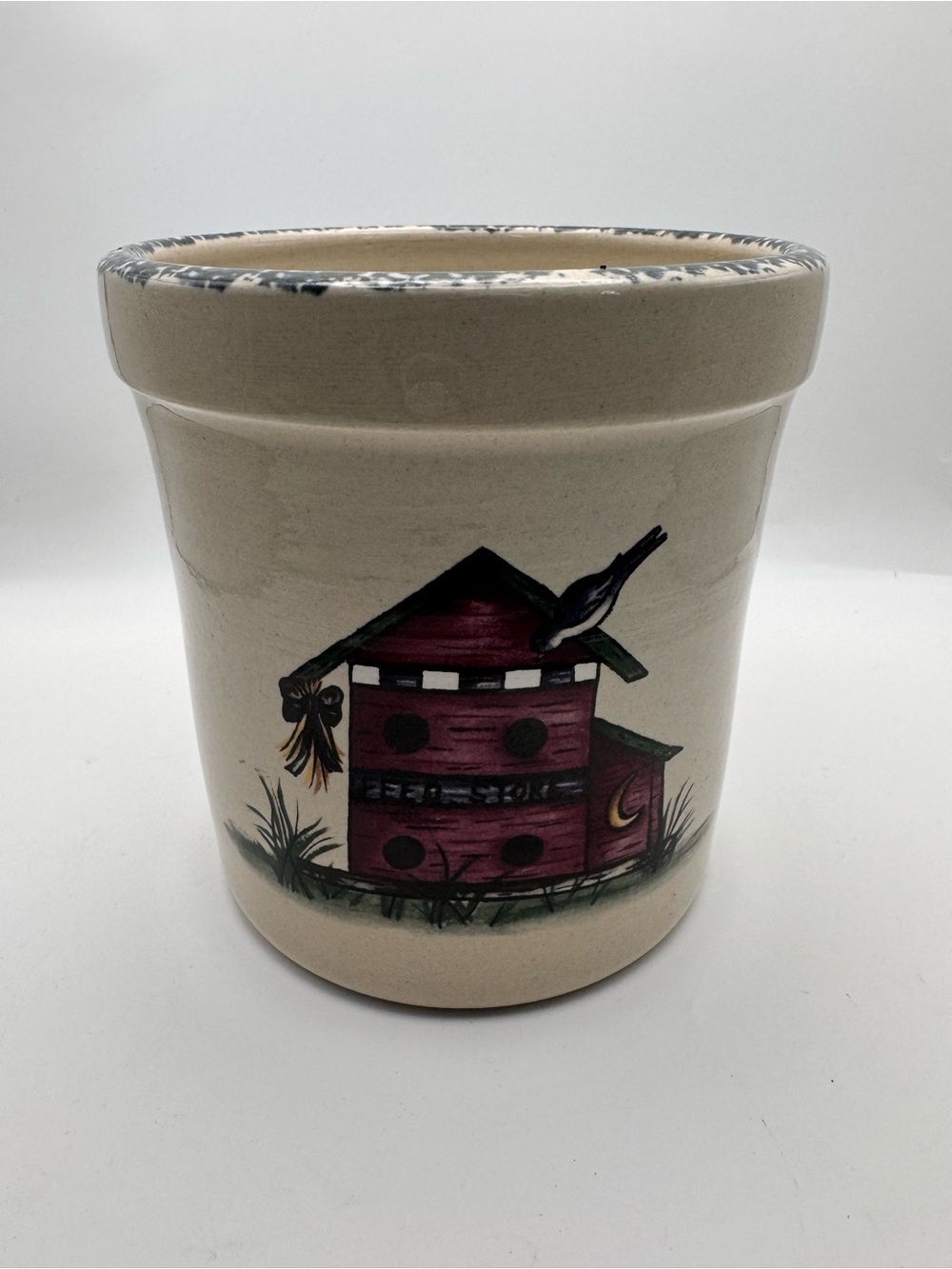 HOME & GARDEN PARTY BIRDHOUSE 1999 UTENSIL HOLDER SPOONER USA RETIRED Handmade
